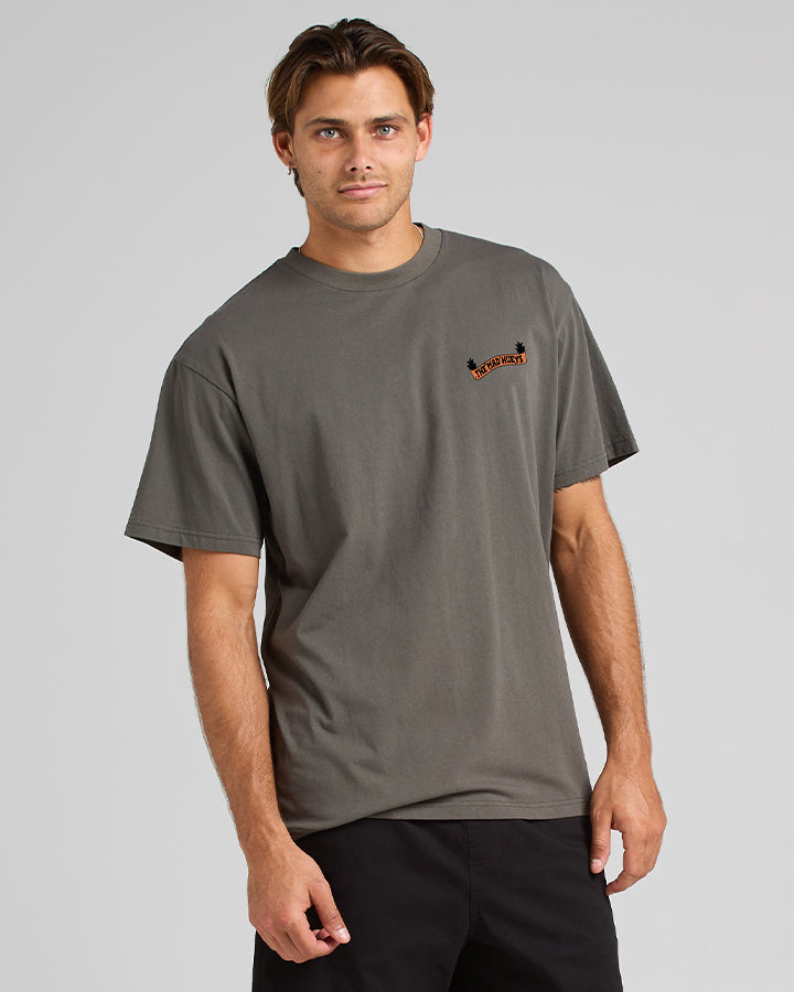 SMOKED SALMON | OVERSIZED SS TEE - CHARCOAL