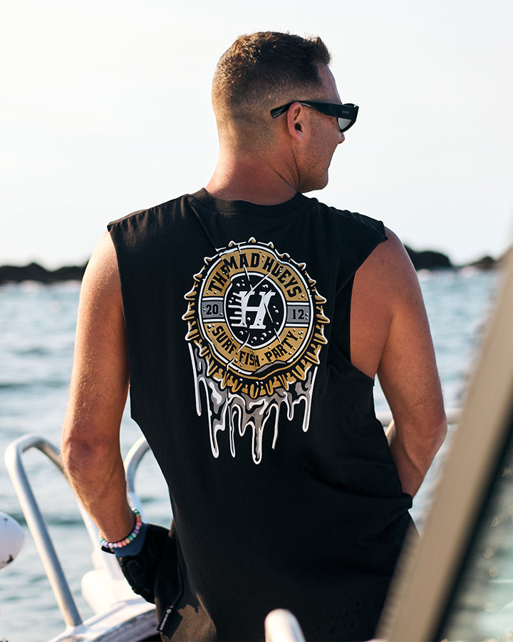 HUEYS COLD ONE | MUSCLE - BLACK