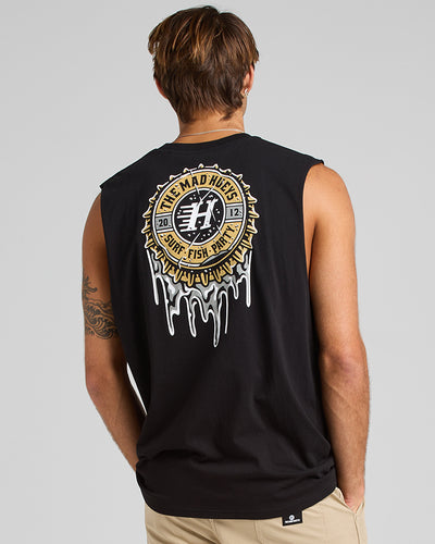 HUEYS COLD ONE | MUSCLE - BLACK