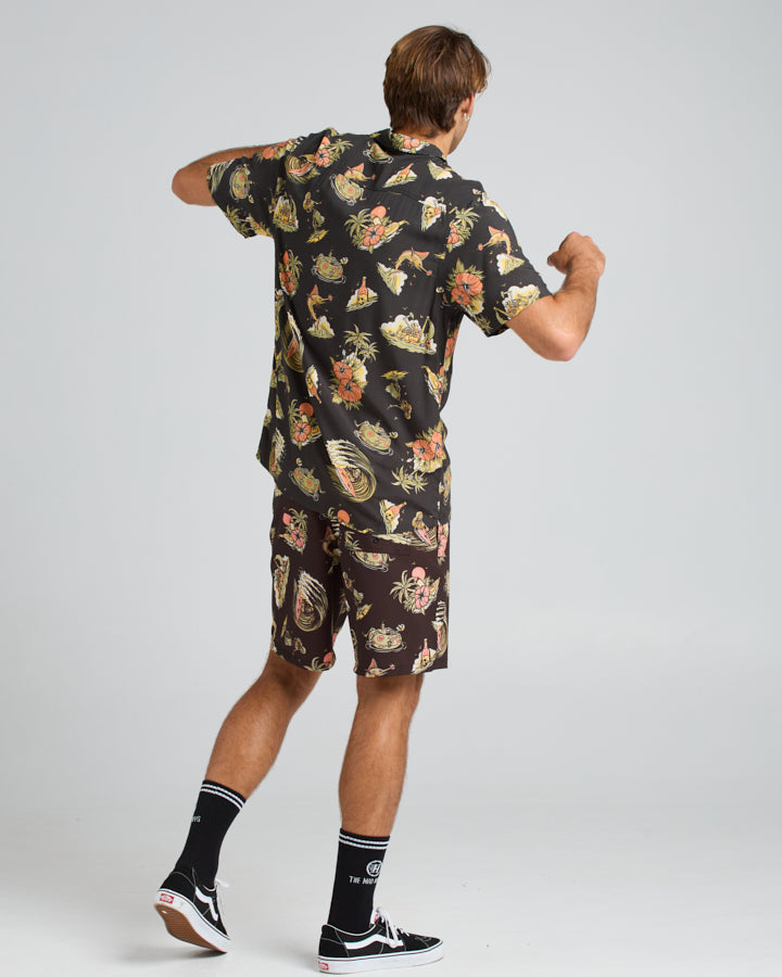 FROTHIN OUT | WOVEN SHIRT - VINTAGE BLACK