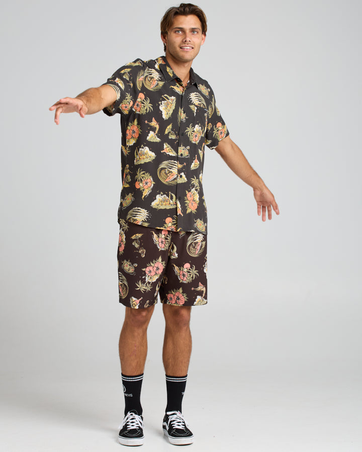 FROTHIN OUT | WOVEN SHIRT - VINTAGE BLACK