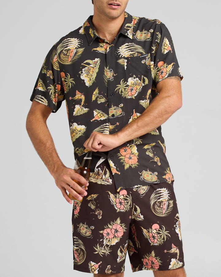 FROTHIN OUT | WOVEN SHIRT - VINTAGE BLACK