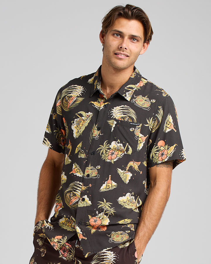 FROTHIN OUT | WOVEN SHIRT - VINTAGE BLACK