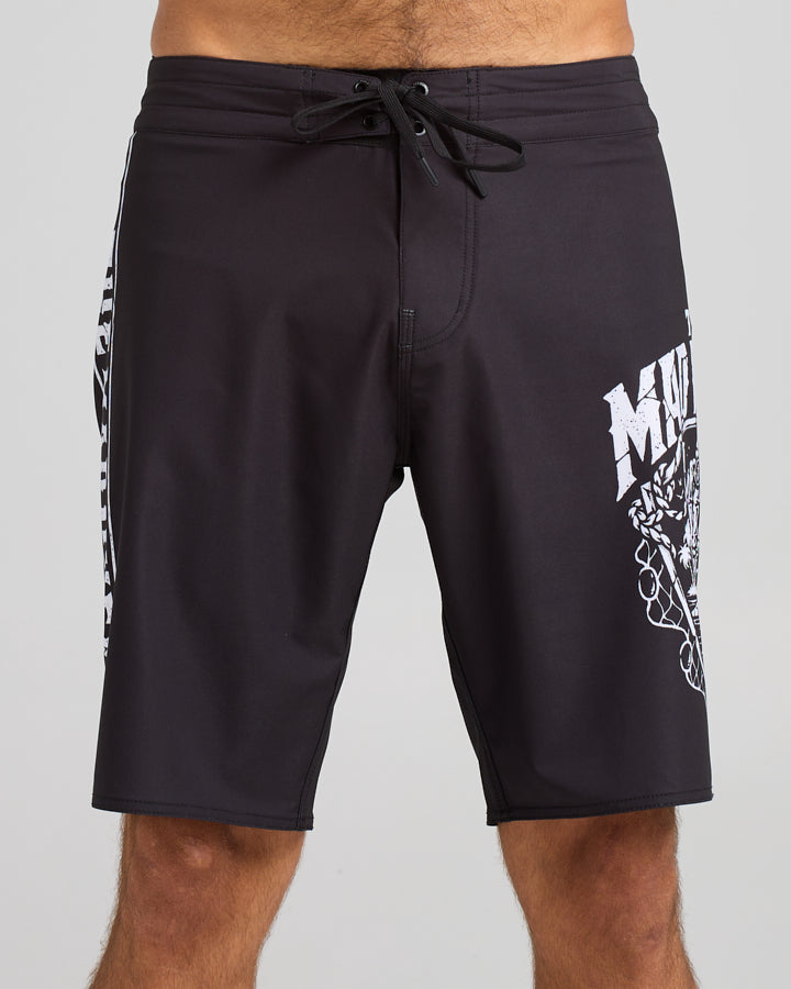 PORT SIDE AHOY FKRS | 20" BOARDSHORT - BLACK