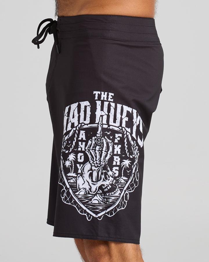 PORT SIDE AHOY FKRS | 20" BOARDSHORT - BLACK