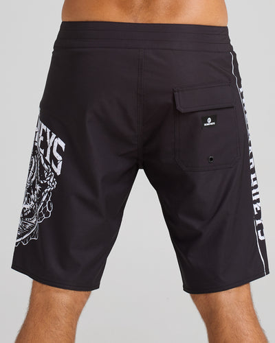 PORT SIDE AHOY FKRS | 20" BOARDSHORT - BLACK