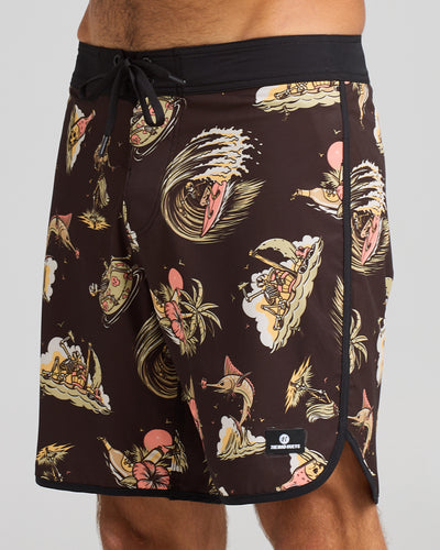 FROTHIN OUT | 18" BOARDSHORT - VINTAGE BLACK