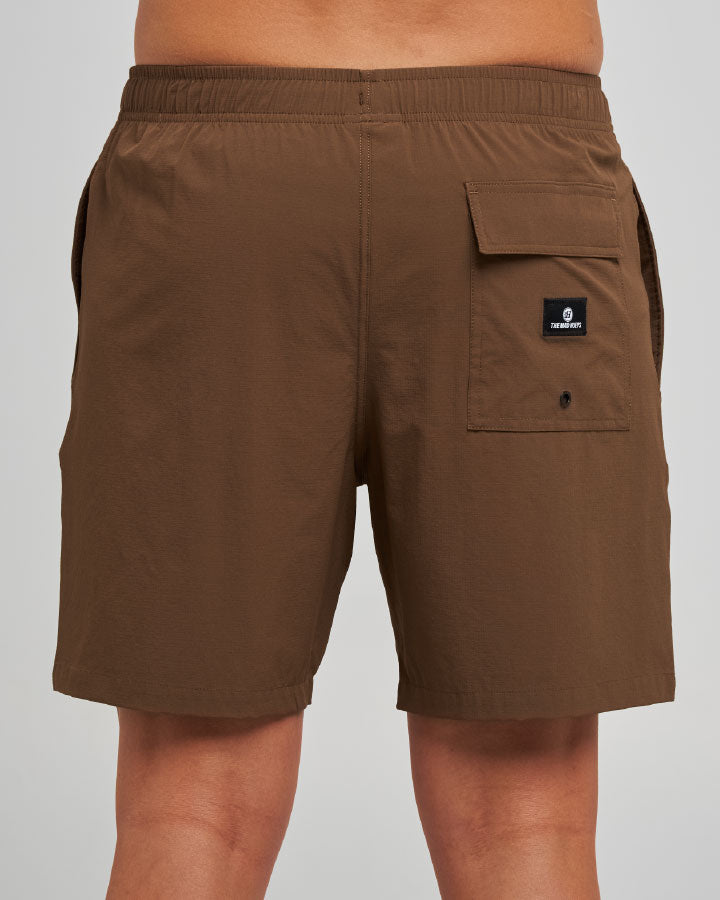 FREESTYLE | 18" SWIM VOLLEY SHORT - WALNUT