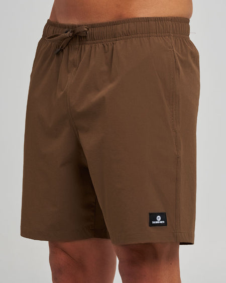 FREESTYLE | 18" SWIM VOLLEY SHORT - WALNUT