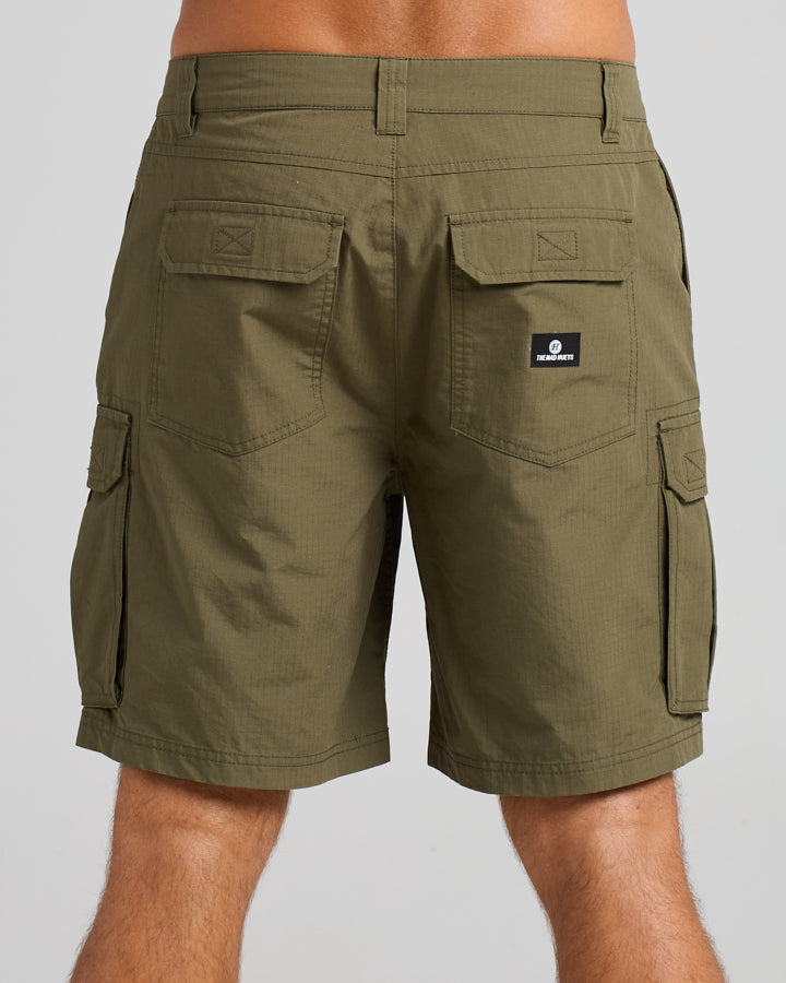 SNAGGED | 20" CARGO SHORT - OLIVE