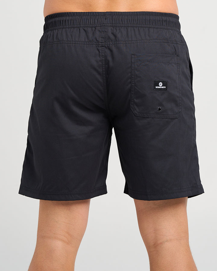 SKULL ANCHOR | 18" VOLLEY SHORT - BLACK
