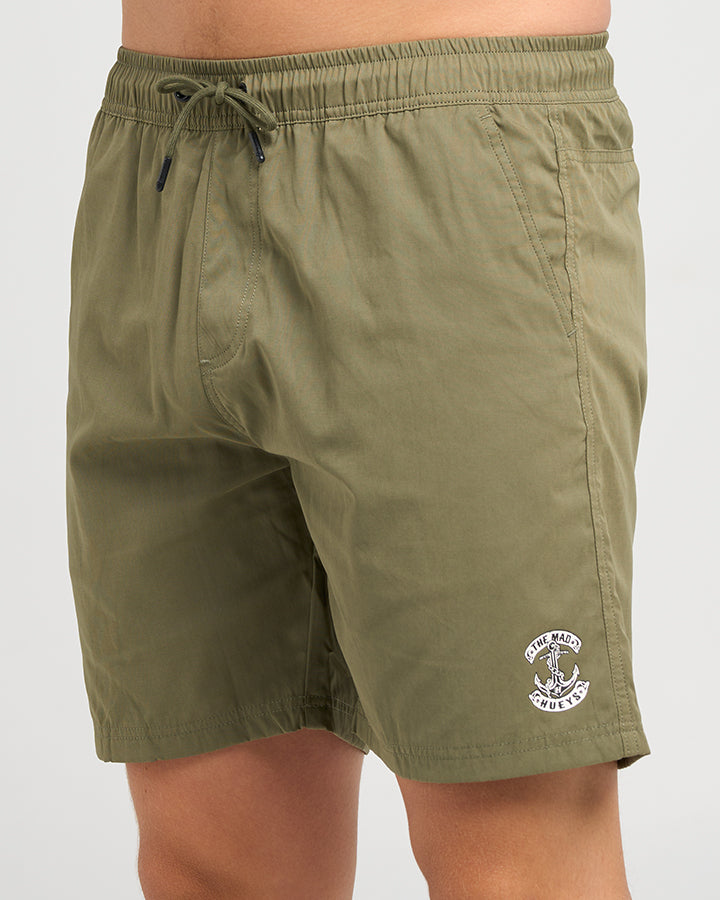 SKULL ANCHOR | 18" VOLLEY SHORT - OLIVE