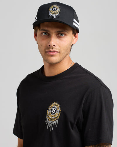 HUEYS COLD ONE | TWILL TRUCKER - BLACK