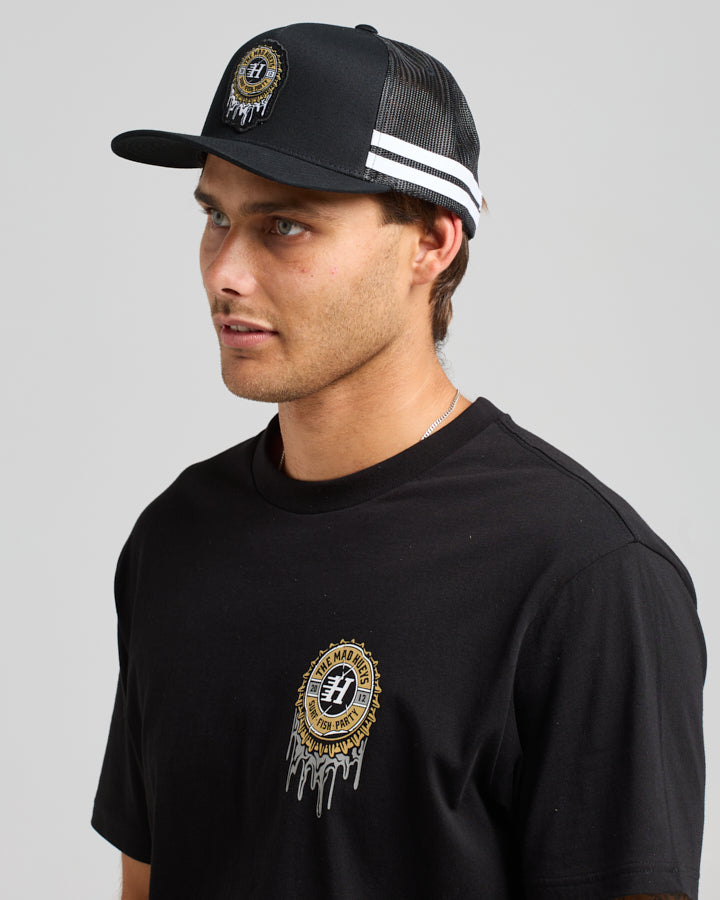 HUEYS COLD ONE | TWILL TRUCKER - BLACK