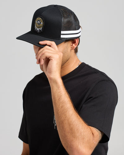 HUEYS COLD ONE | TWILL TRUCKER - BLACK