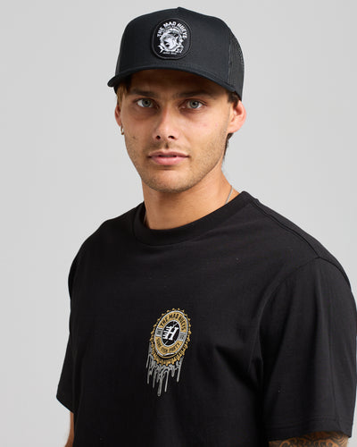 GETTING HAMMERED | TWILL TRUCKER - BLACK