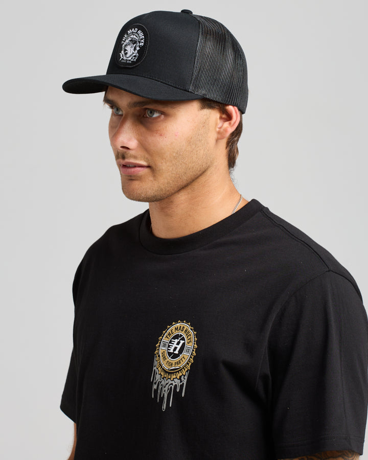 GETTING HAMMERED | TWILL TRUCKER - BLACK