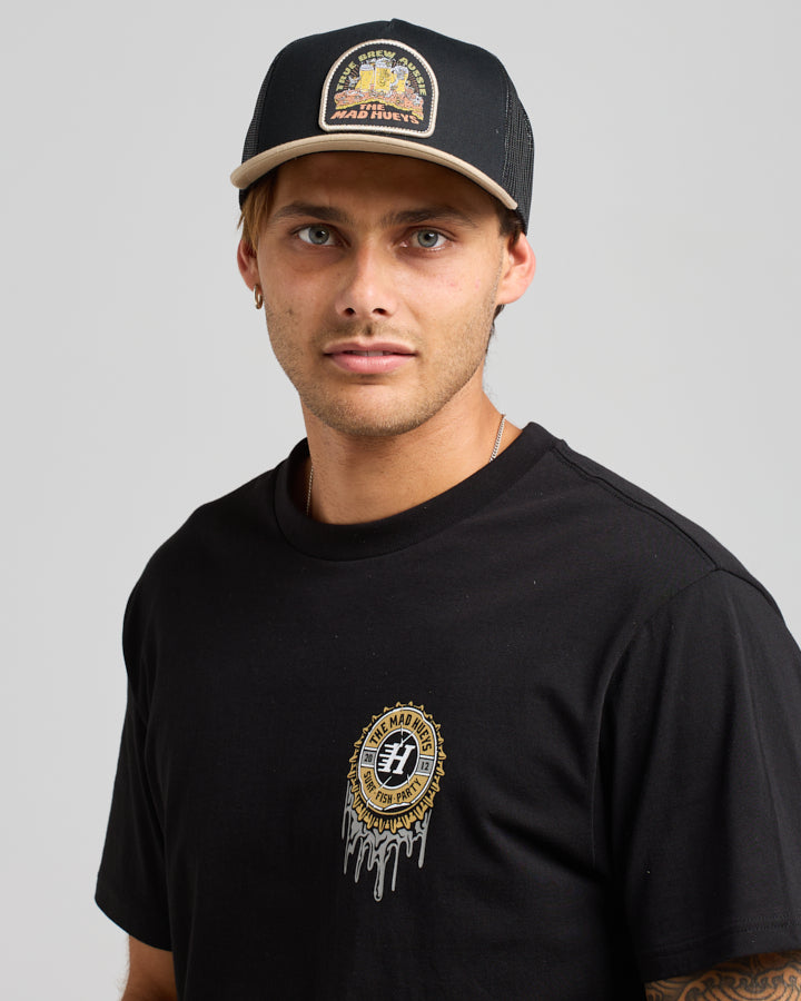 TRUE BREW | TWILL TRUCKER - BLACK