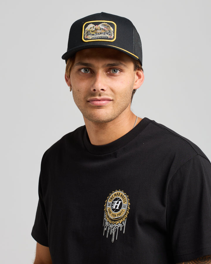 FROTHIN OUT | TWILL TRUCKER - BLACK