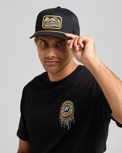 FROTHIN OUT | TWILL TRUCKER - BLACK