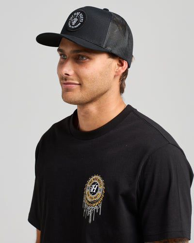 FK OFF IM FISHING | TWILL TRUCKER - BLACK