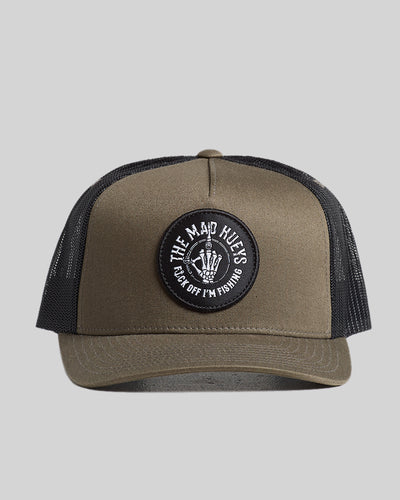 FK OFF IM FISHING | TWILL TRUCKER - OLIVE