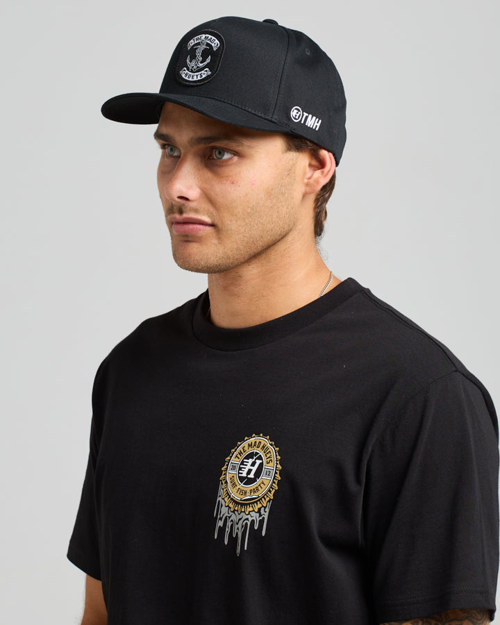 SKULL ANCHOR | TWILL SNAPBACK - BLACK