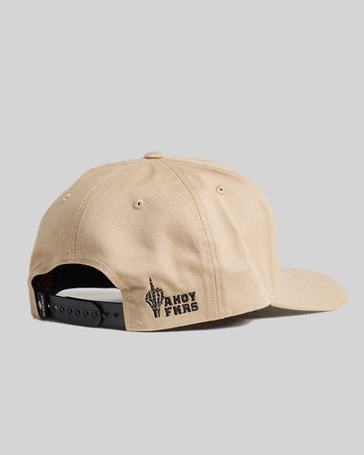 PORT SIDE AHOY FKRS | TWILL SNAPBACK - TAN