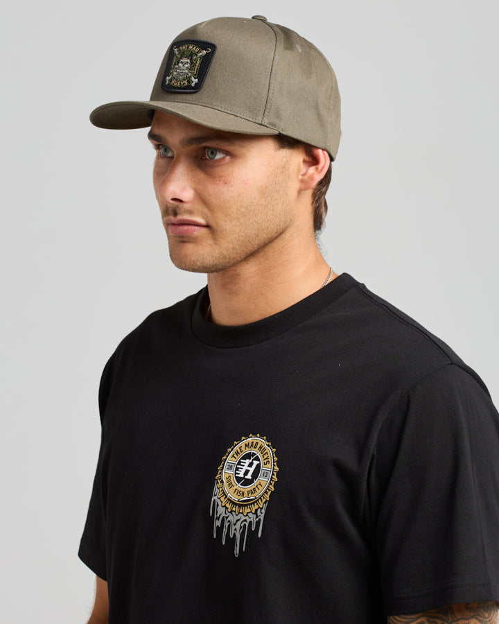 CAPTAIN COOKED | TWILL SNAPBACK - OLIVE