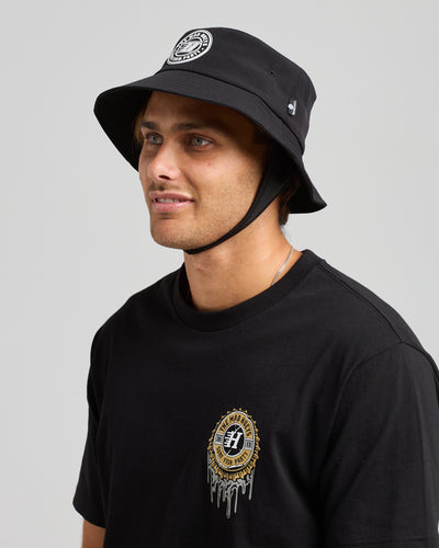 H SERIES | SURF BUCKET HAT - BLACK