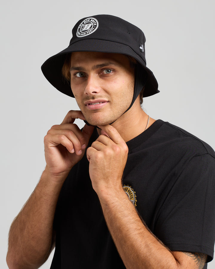 H SERIES | SURF BUCKET HAT - BLACK