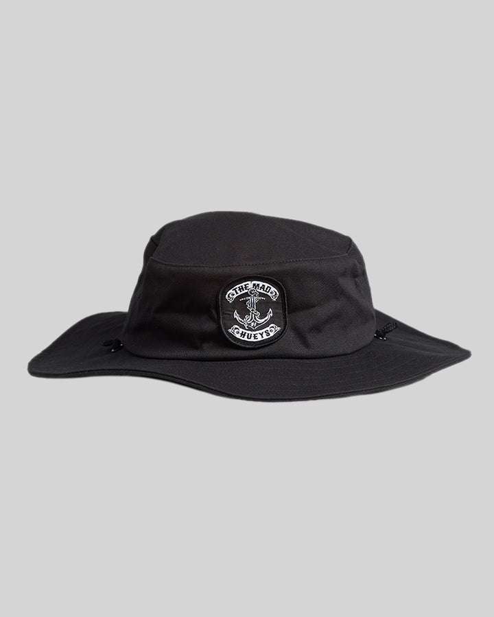 SKULL ANCHOR | WIDE BRIM HAT - BLACK