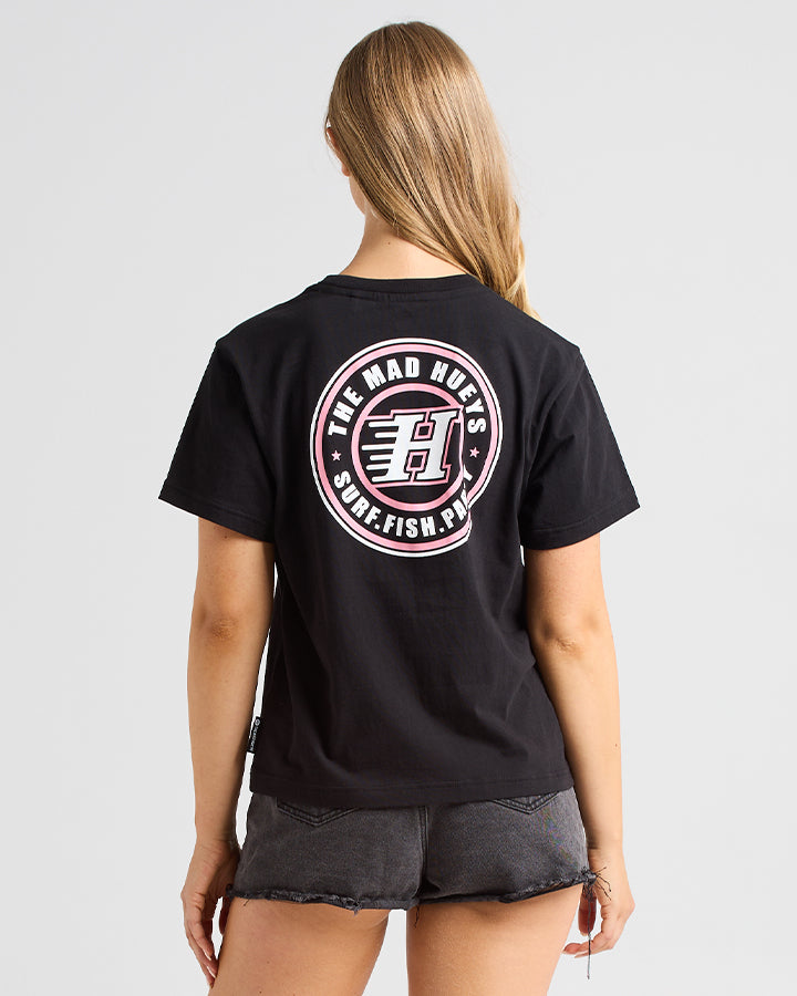 H SERIES | WOMENS SS TEE - VINTAGE BLACK