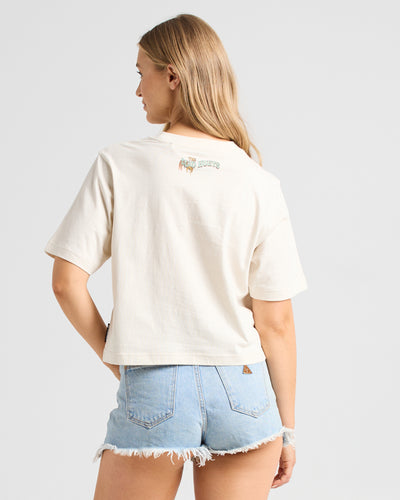 LOCALS ONLY | WOMENS BOXY SS TEE - STONE