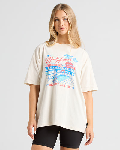 MERMAID MOTEL | WOMENS OVERSIZED SS TEE - STONE