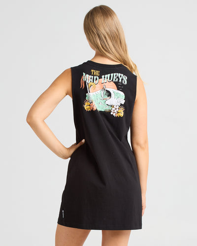 LOCALS ONLY | WOMENS MUSCLE DRESS - BLACK