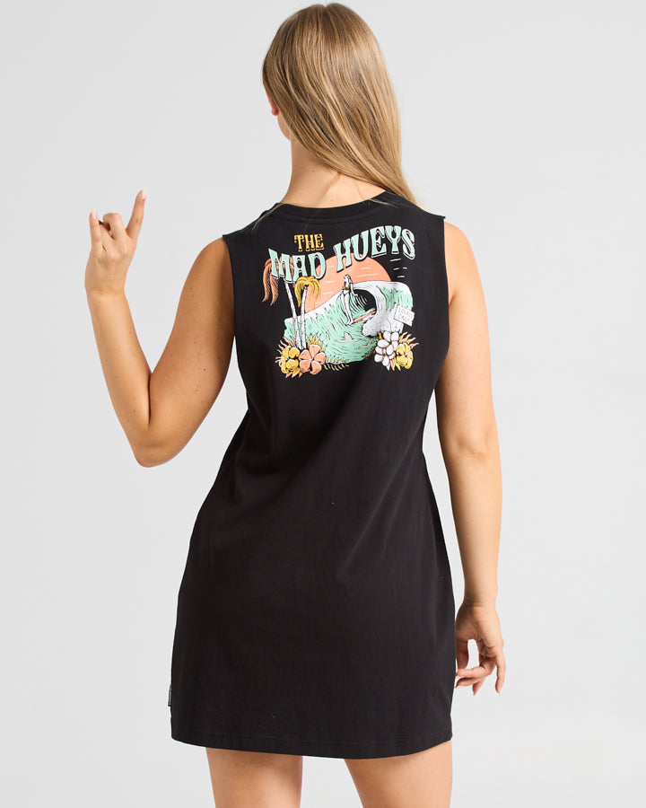 LOCALS ONLY | WOMENS MUSCLE DRESS - BLACK