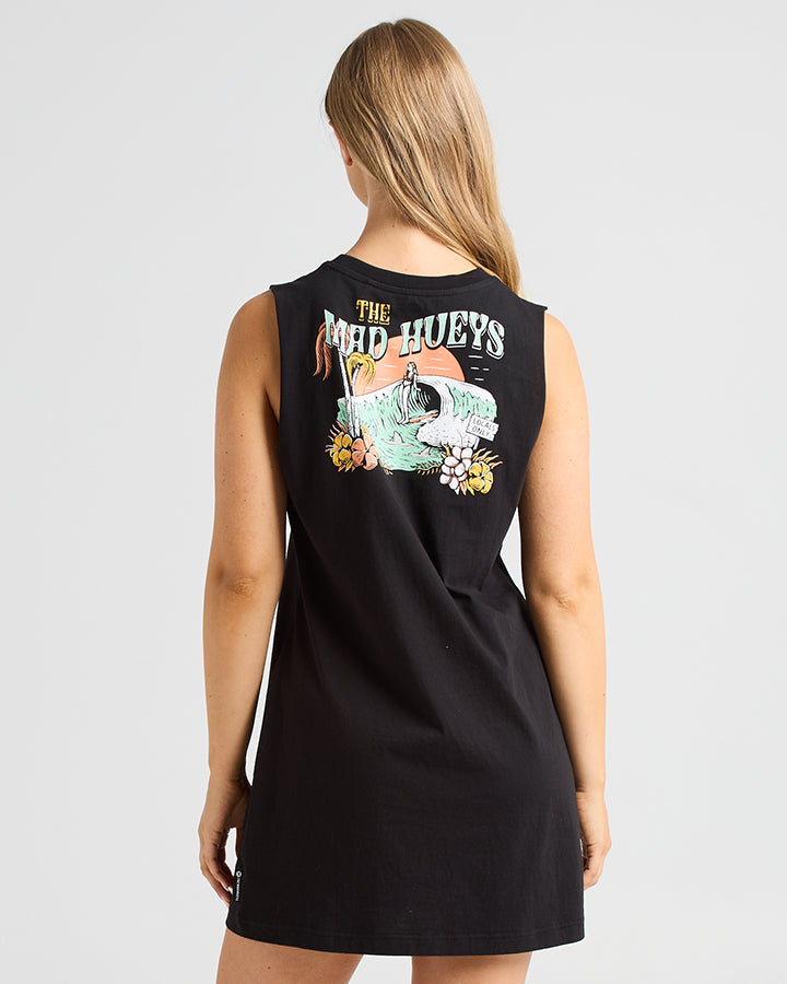 LOCALS ONLY | WOMENS MUSCLE DRESS - BLACK