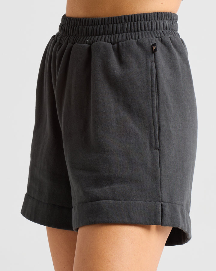 SUNFLOWER ANCHOR | WOMENS SHORTS - VINTAGE BLACK