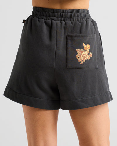 SUNFLOWER ANCHOR | WOMENS SHORTS - VINTAGE BLACK