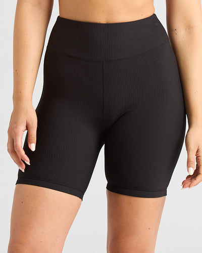 FIT HUEYS | WOMENS COMFY SHORT TIGHTS - BLACK