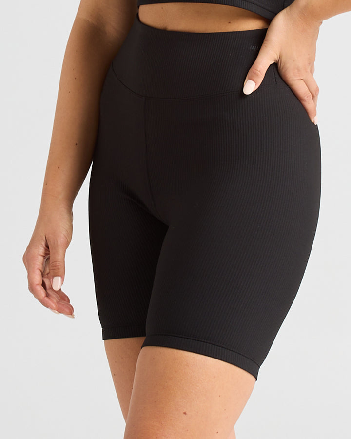 FIT HUEYS | WOMENS COMFY SHORT TIGHTS - BLACK