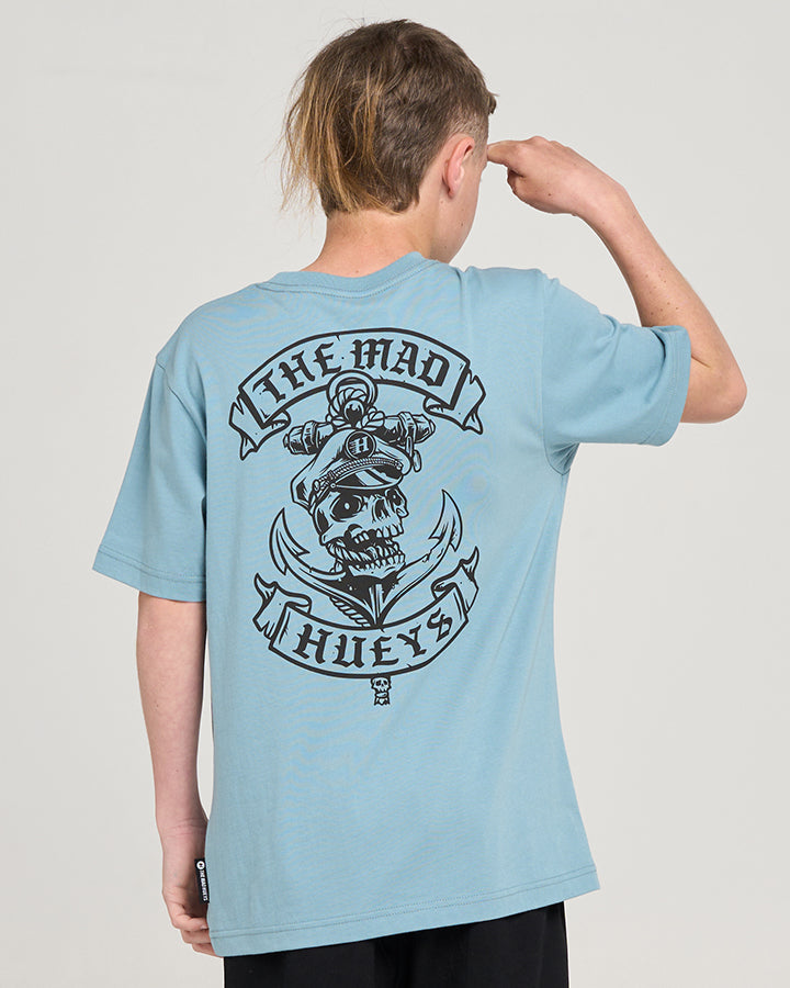SAILOR ANCHOR | YOUTH SS TEE - STEEL BLUE
