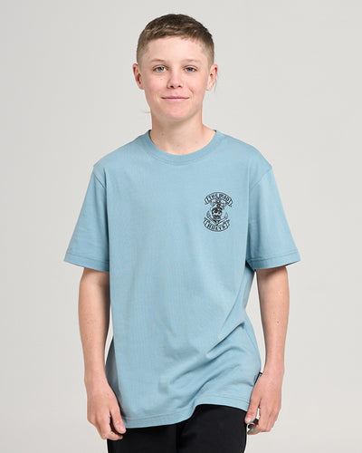SAILOR ANCHOR | YOUTH SS TEE - STEEL BLUE