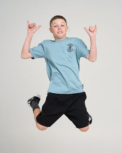 SAILOR ANCHOR | YOUTH SS TEE - STEEL BLUE