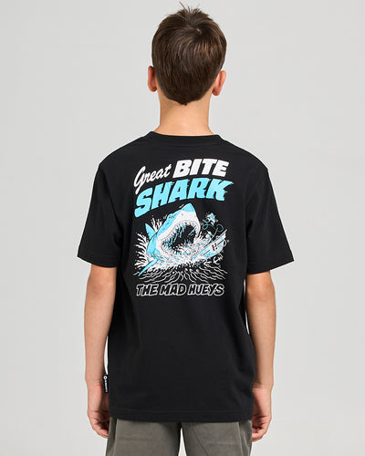 GREAT BITE SHARK | YOUTH SS TEE - BLACK