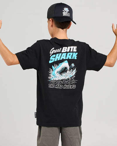 GREAT BITE SHARK | YOUTH SS TEE - BLACK