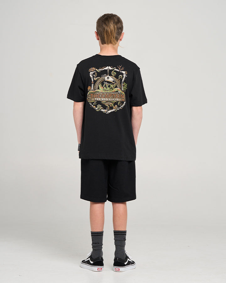THE SEA CAPTAIN | YOUTH SS TEE - BLACK
