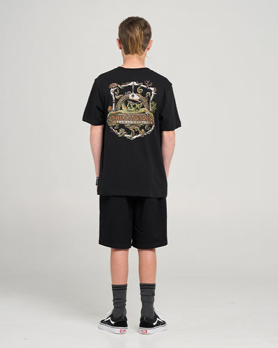 THE SEA CAPTAIN | YOUTH SS TEE - BLACK