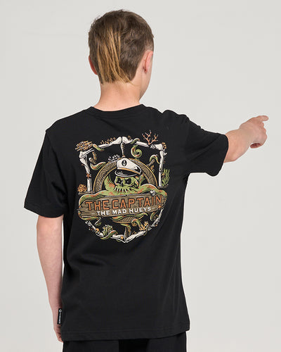 THE SEA CAPTAIN | YOUTH SS TEE - BLACK